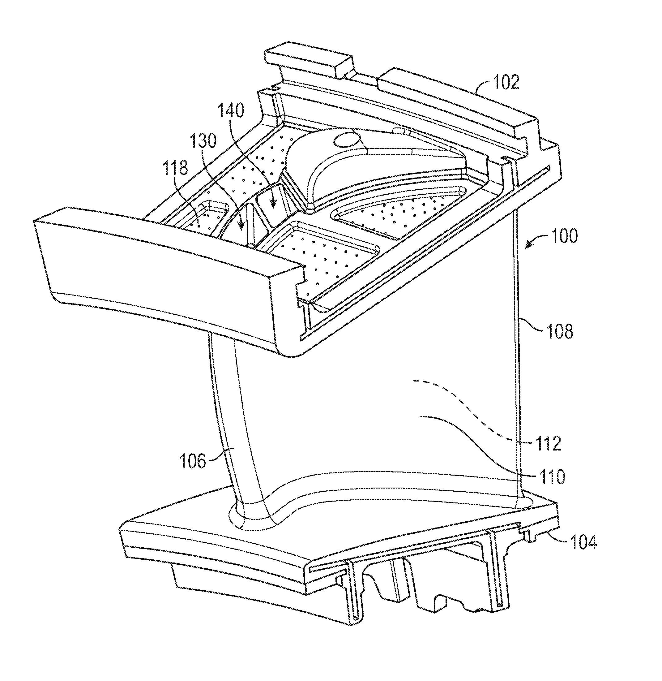 Integrated TBC and cooling flow metering plate in turbine vane