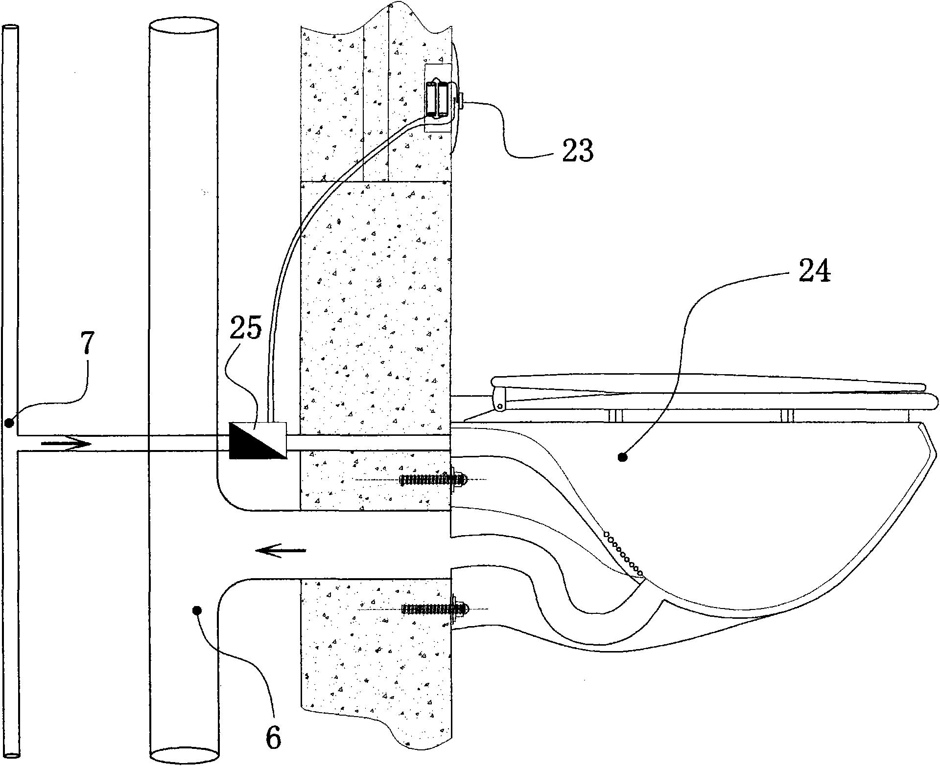 Residential building water-saving piping system