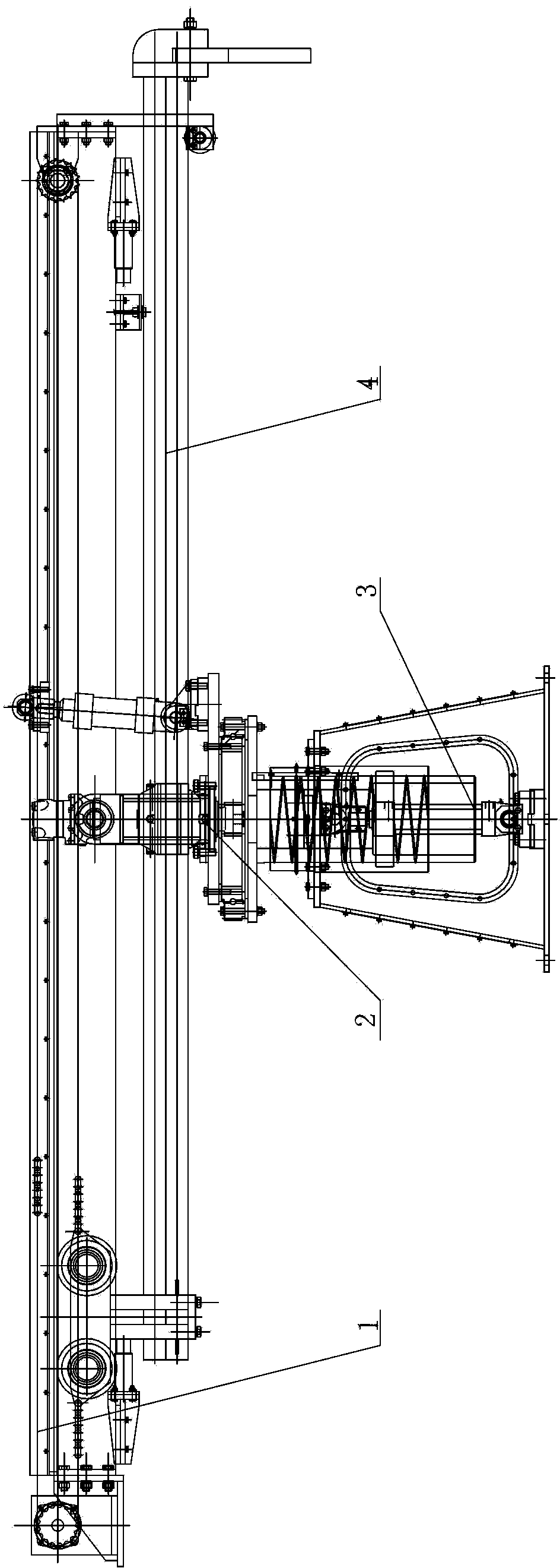 Slag removing machine for ore-smelting furnace