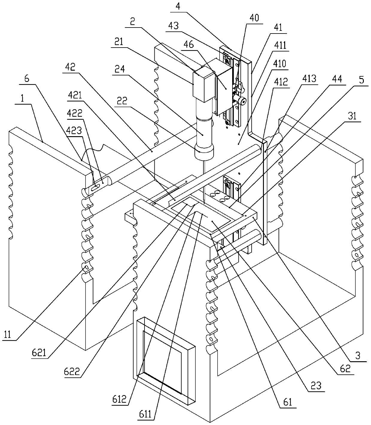 High-speed online cross-shaped detecting and deviation correcting device and detecting and deviation correcting method using same