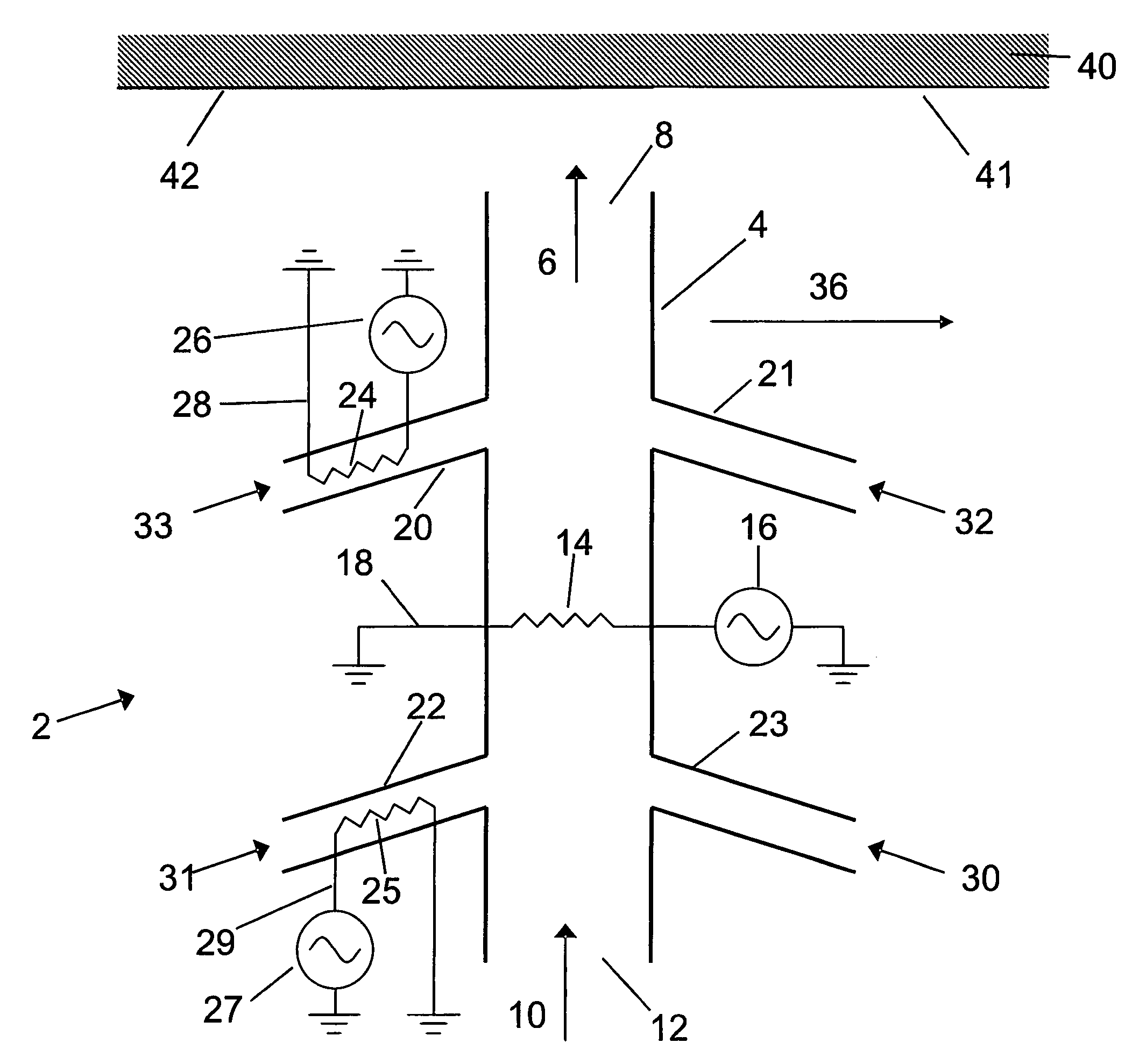 Process and apparatus for the coating or modification of surfaces