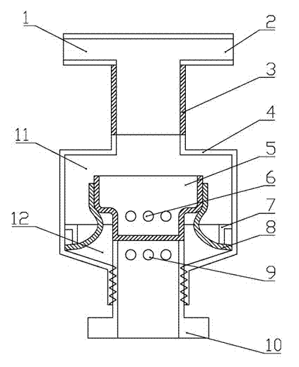 Evacuation air-bleed water-drain valve device