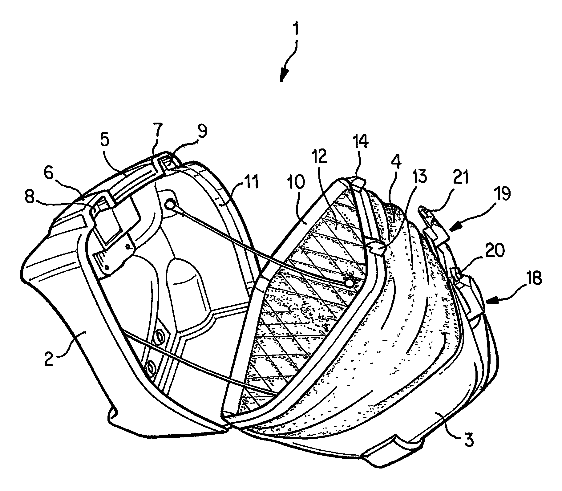 Side bag for motorcycles