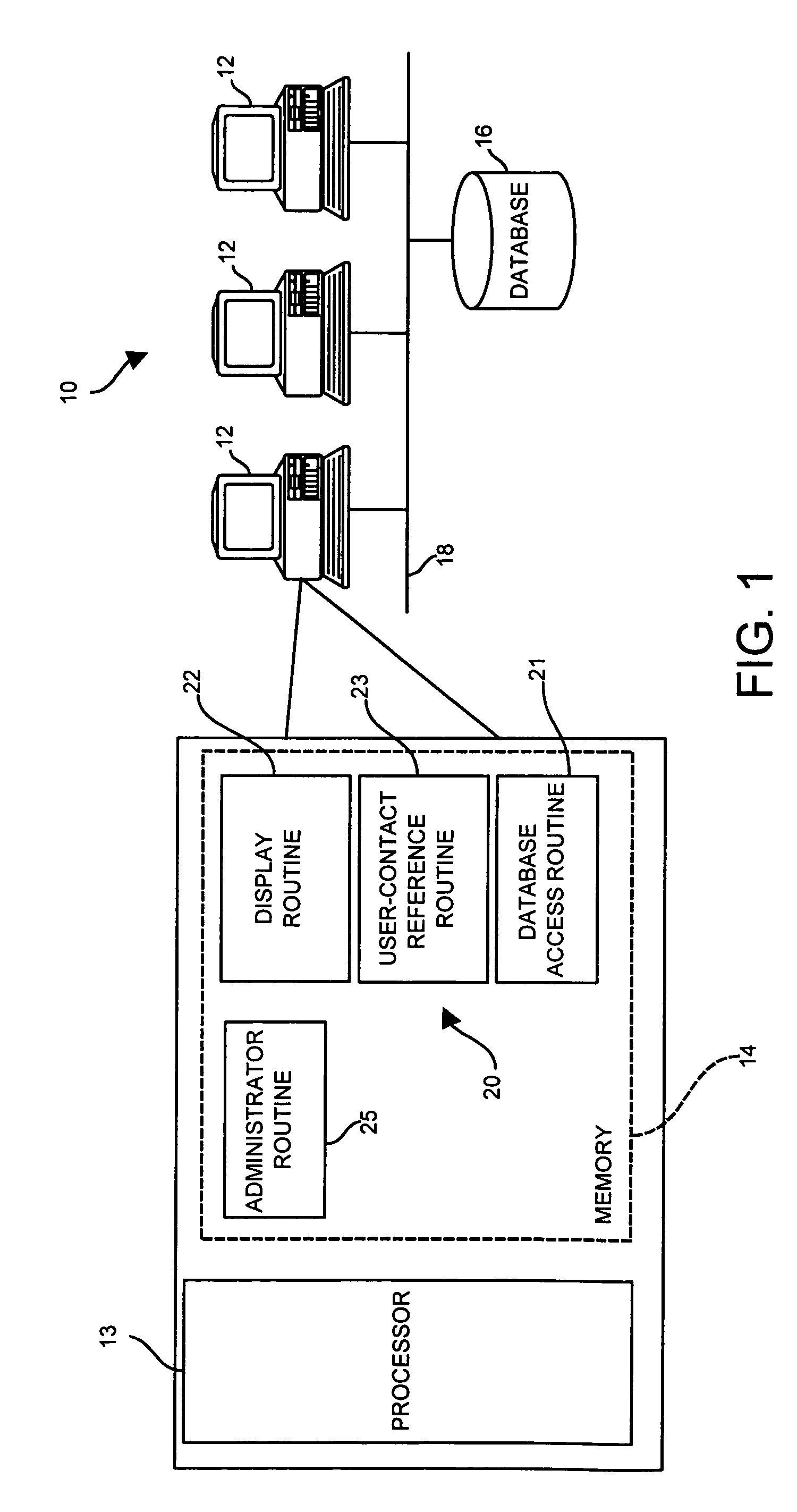 Relationship management system that provides an indication of users having a relationship with a specified contact