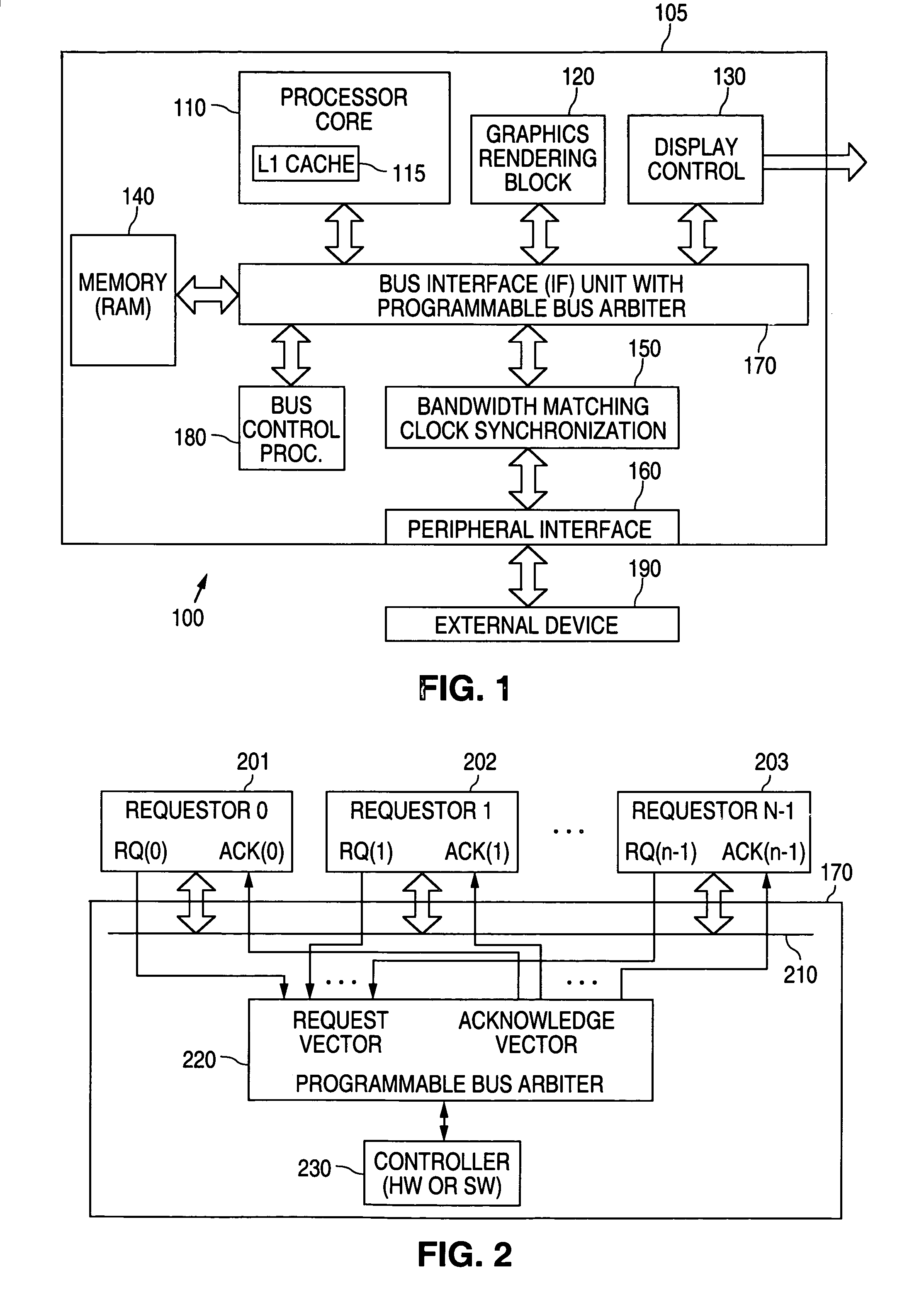 Programmable array-based bus arbiter