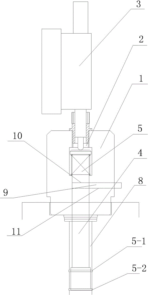 A depth gauge with multiple oil grooves in a hole