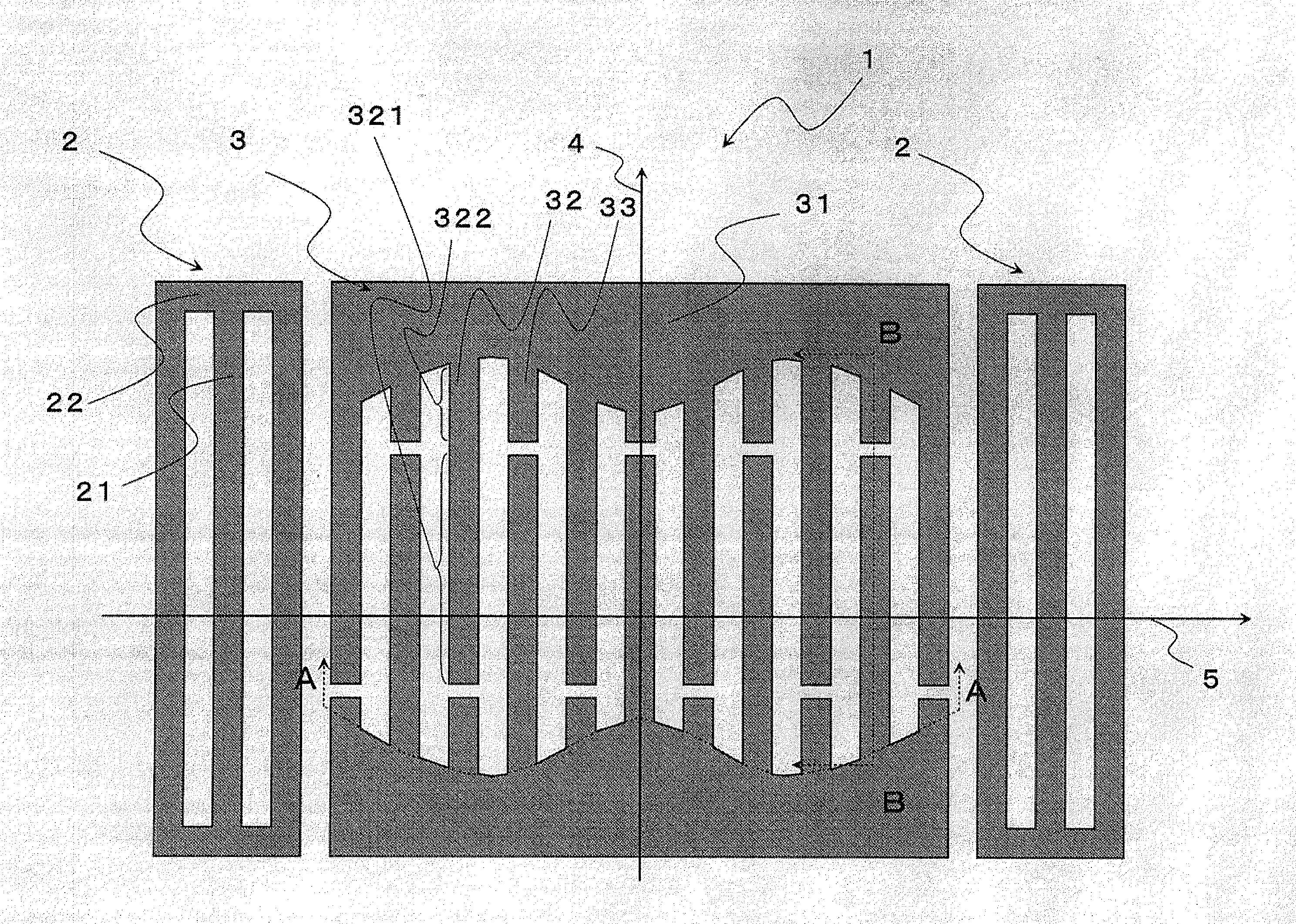 Elastic surface wave device