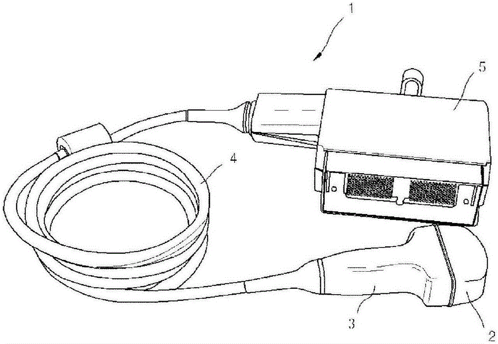 Heat dissipation structure for portable ultrasonic diagnostic device