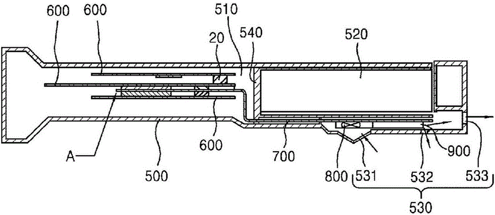 Heat dissipation structure for portable ultrasonic diagnostic device