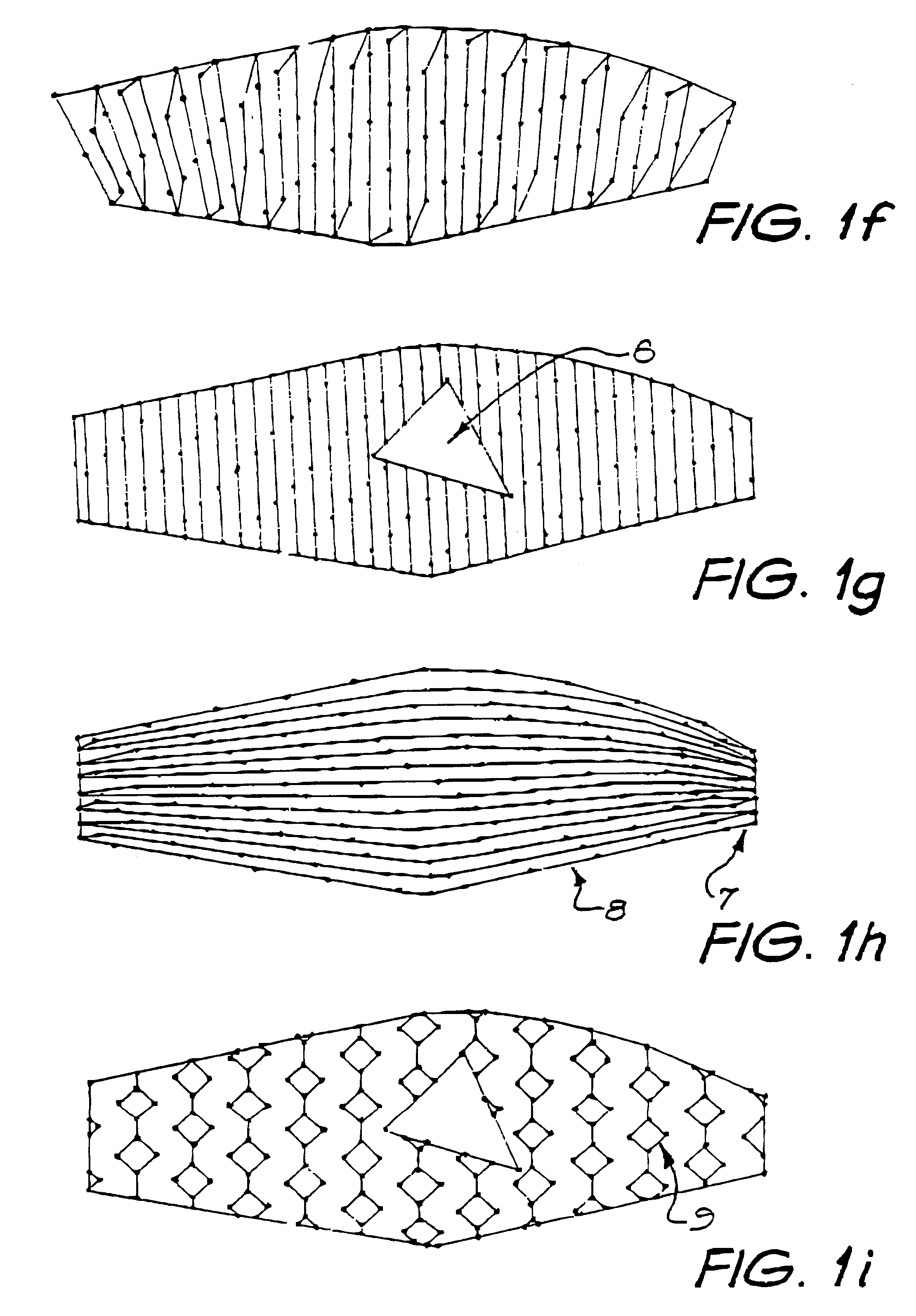 Curved line fill stitching in embroidery designs