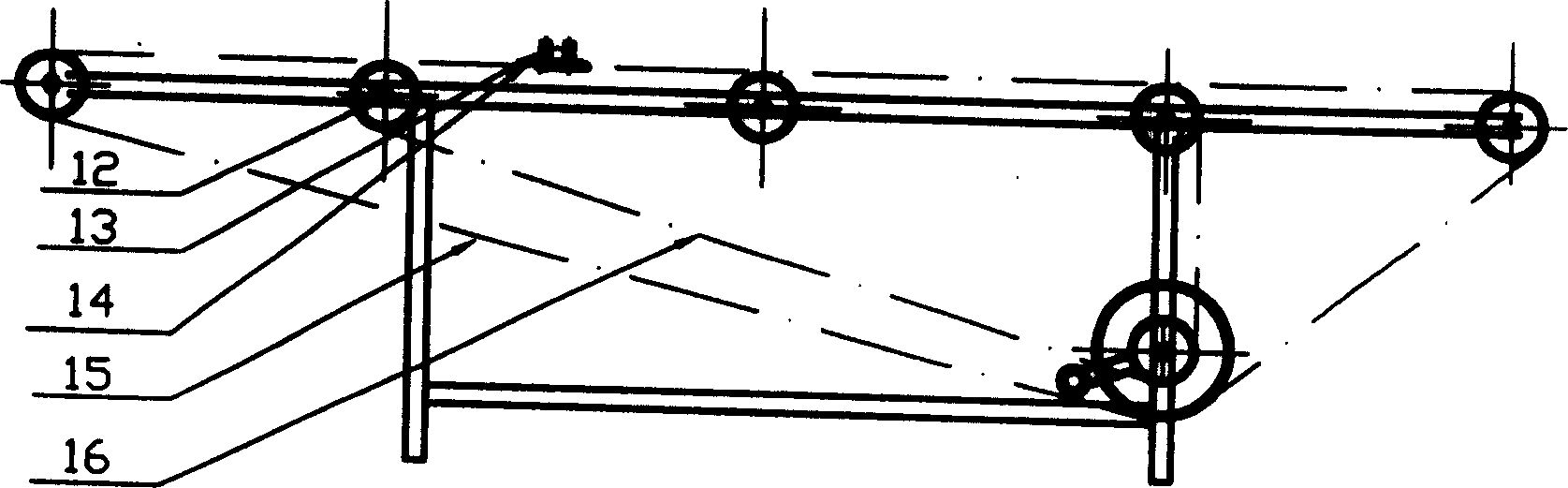 Cornering machine for glass tube transportation