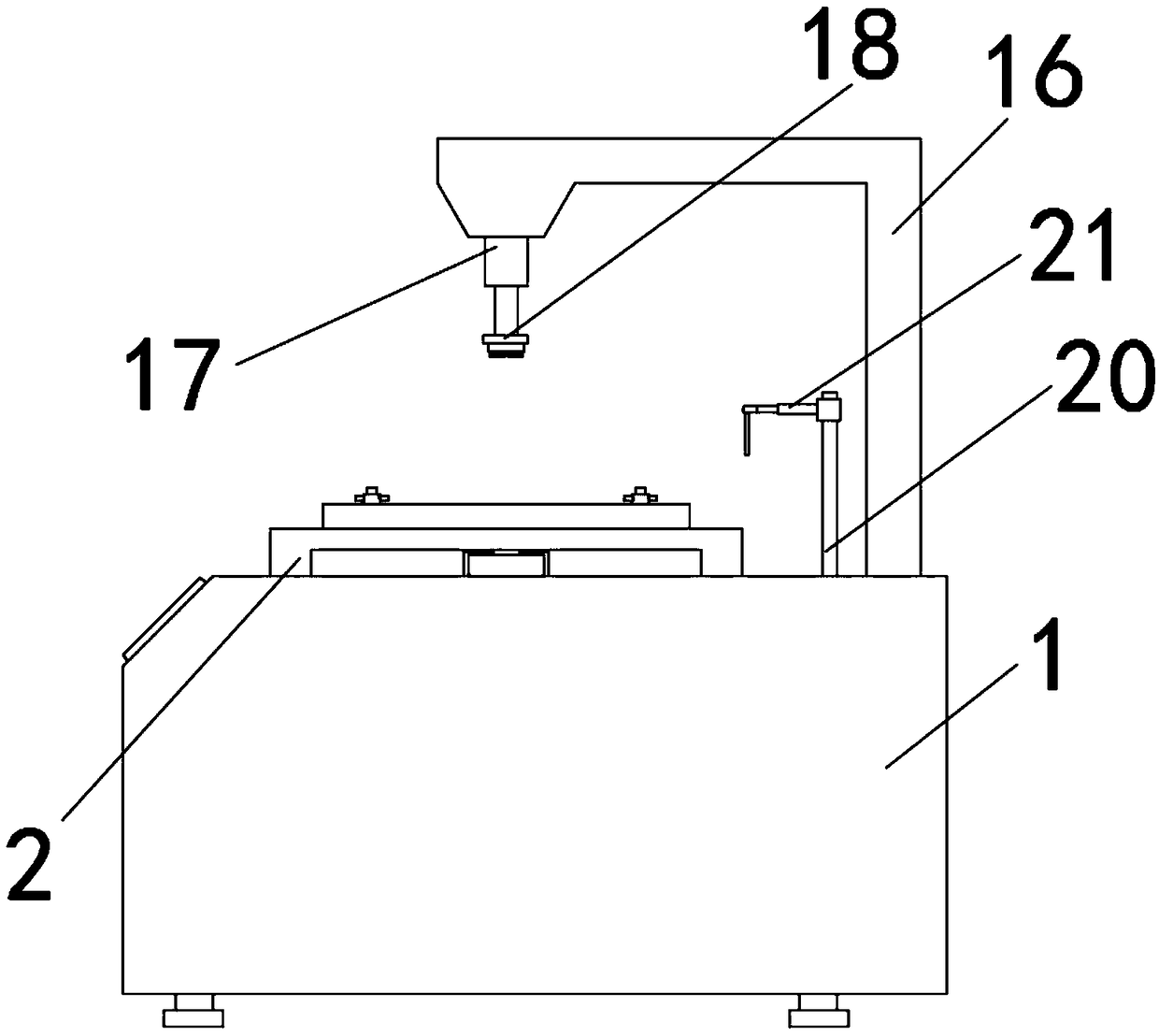 Detection device for garment processing fabric