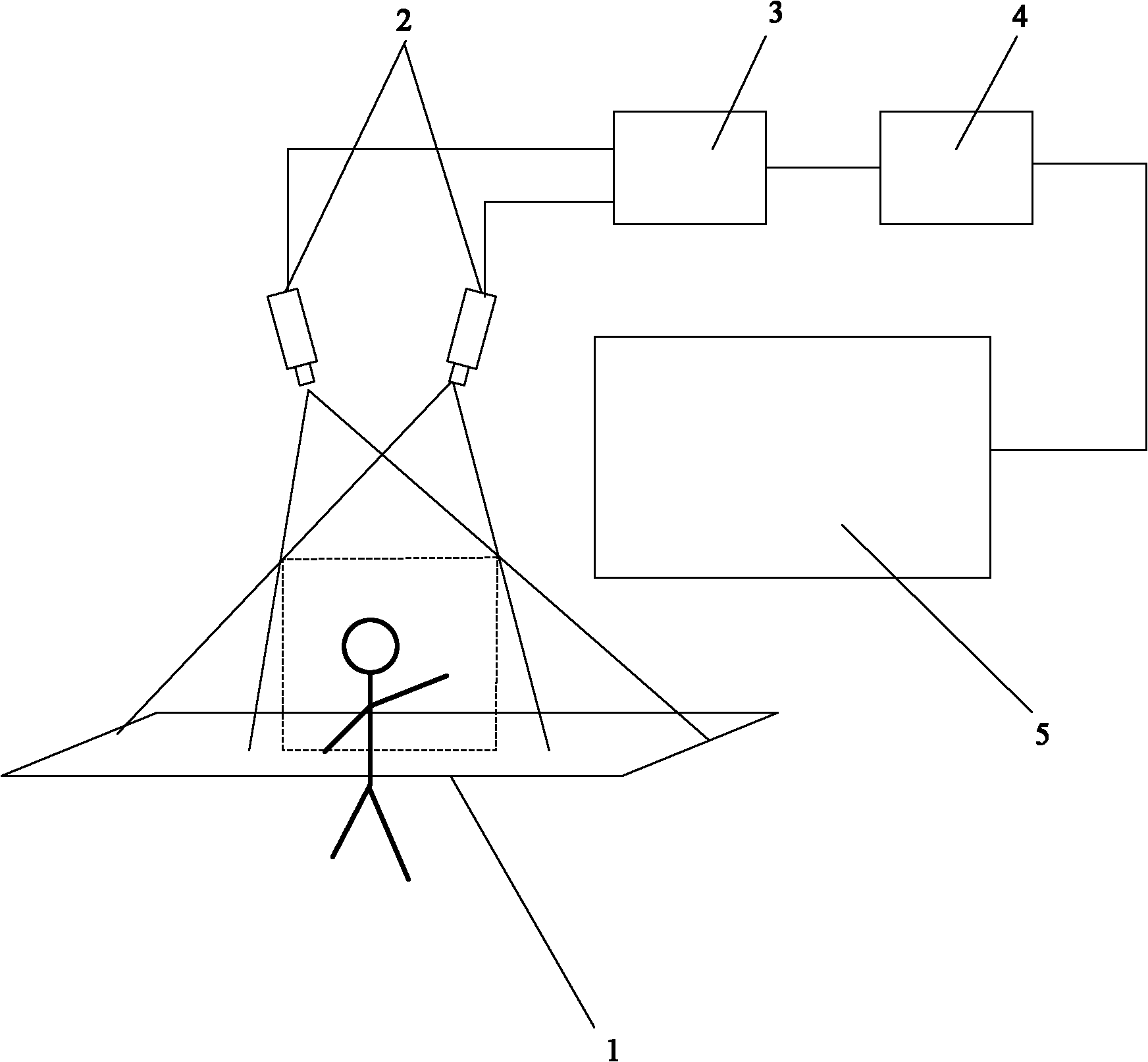 Non-contact electronic whiteboard system and detection method based on image detection