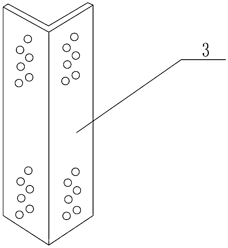 Truss for lifting power transmission line tower connecting leg and erection method