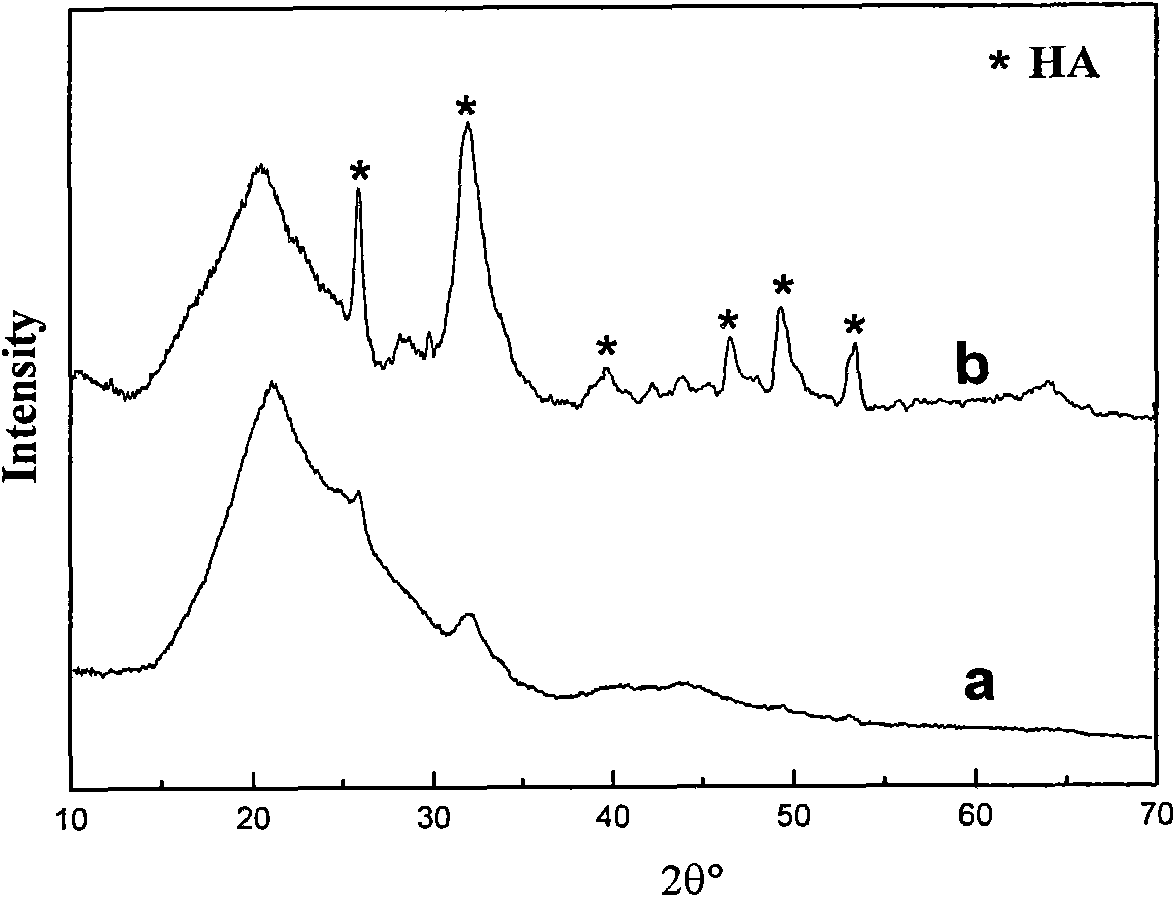 Preparation method of composite nano-fiber support material of silk fibroin and calcium silicate