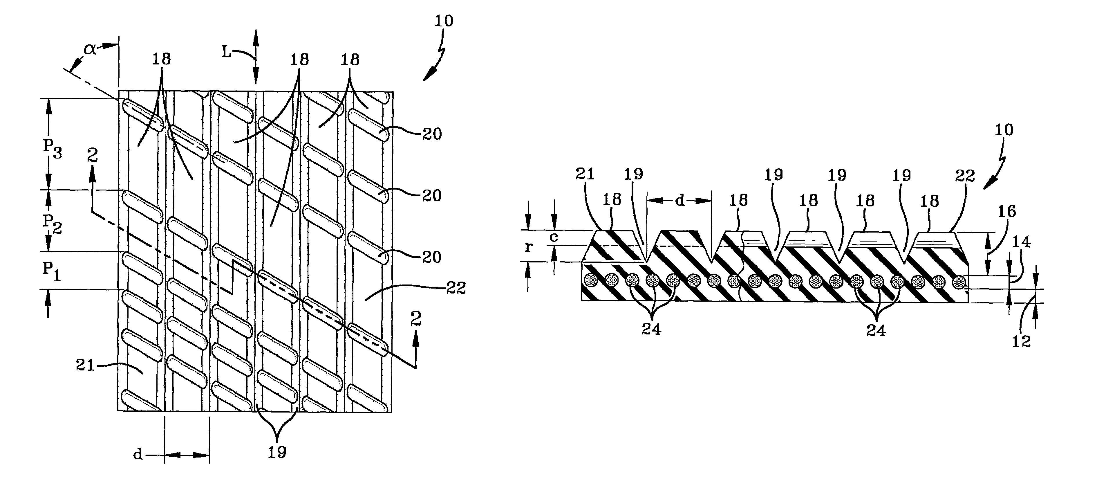 Reduced noise multi-ribbed power transmission belt