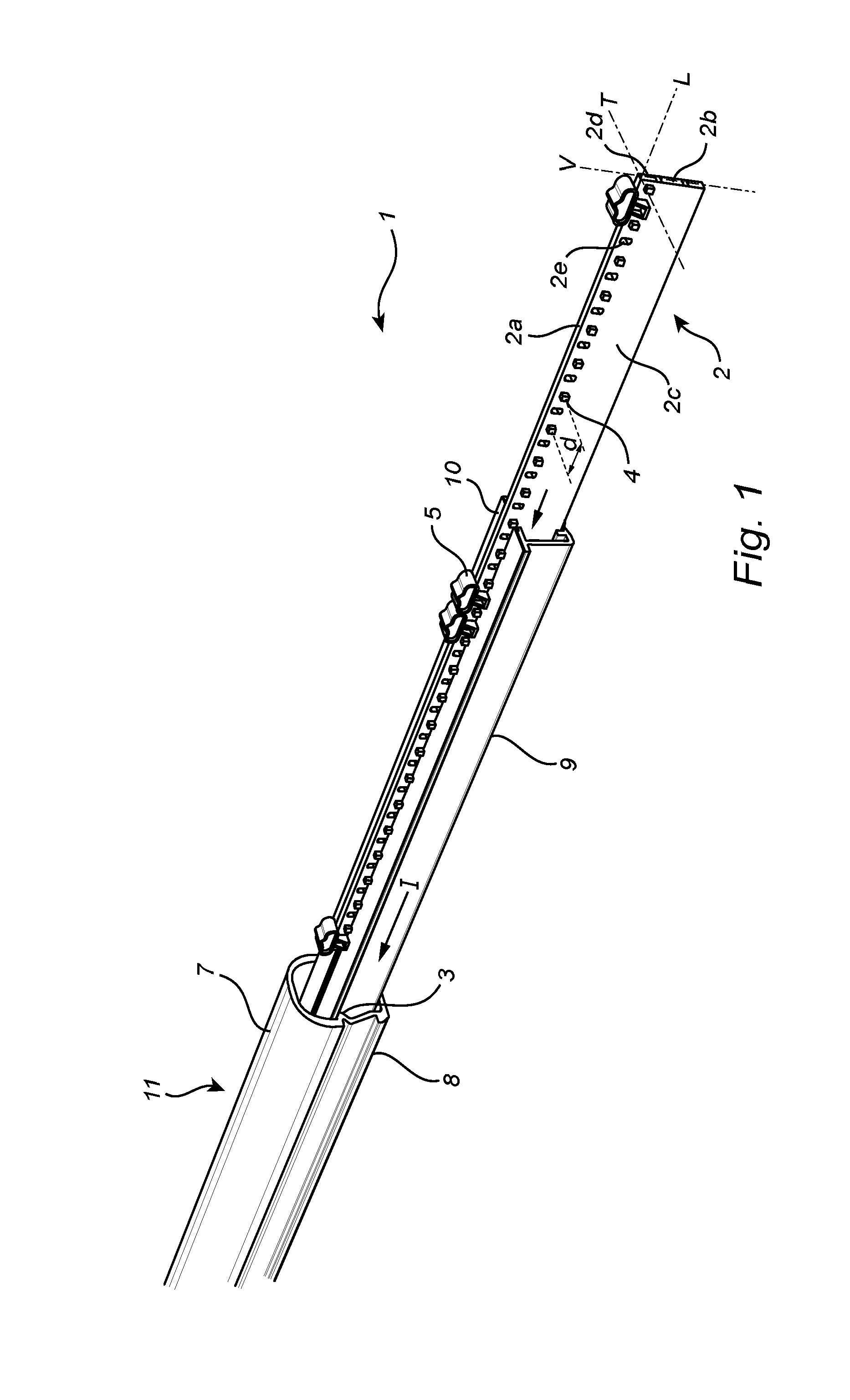 Lighting arrangement having a resilient element