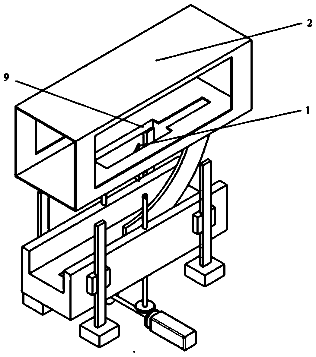 Wind tunnel test device and test method based on device