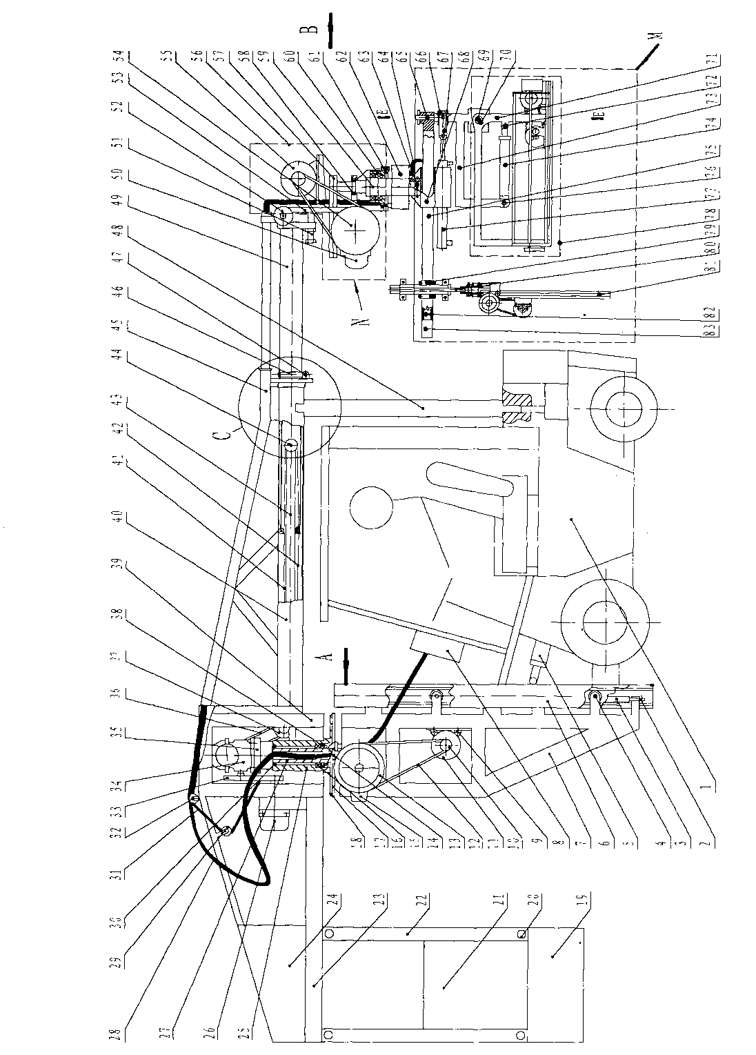 Automatic trimming machine for tree shapes