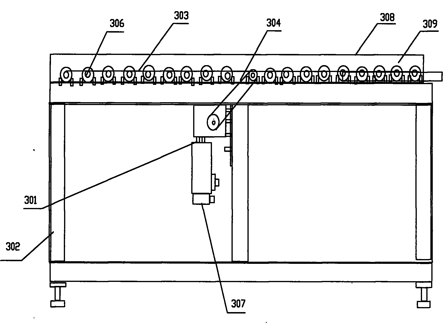 Horizontal glass straight-line four-side grinding wheel type edge grinding machine