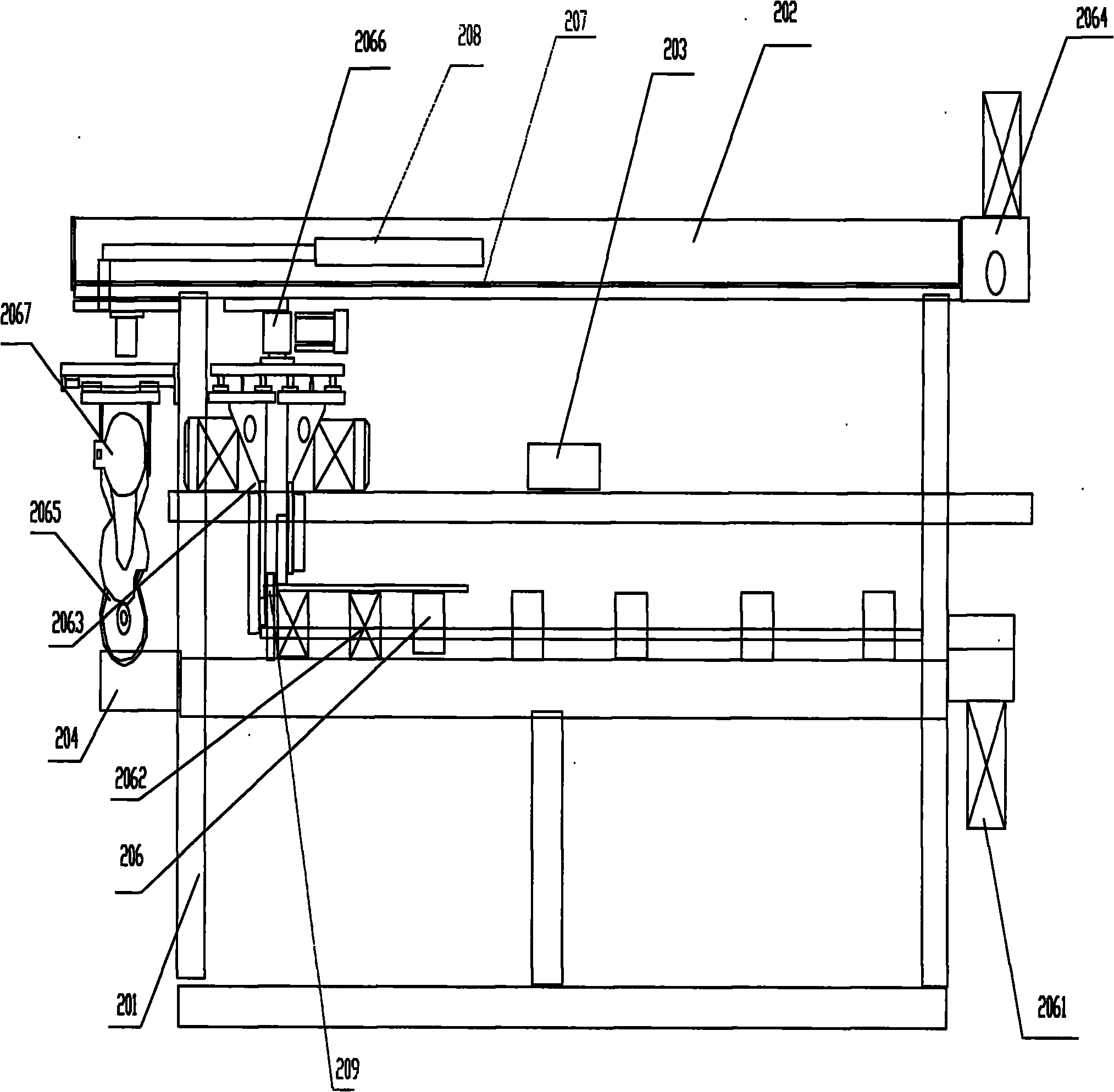 Horizontal glass straight-line four-side grinding wheel type edge grinding machine