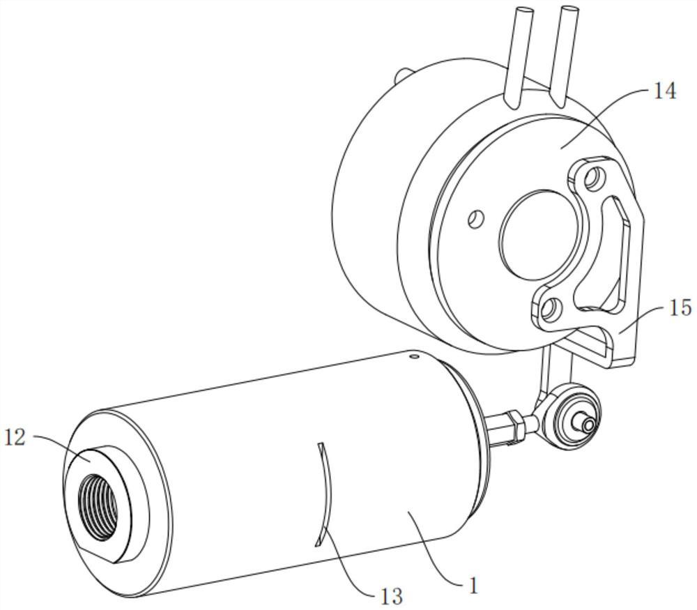 A cylinder device and gas circuit system for non-contact tonometer