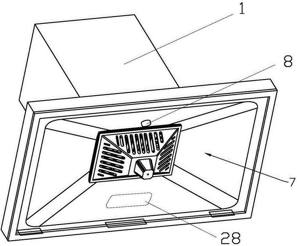 T-shaped range hood with multiple layers of oil fume separation meshes