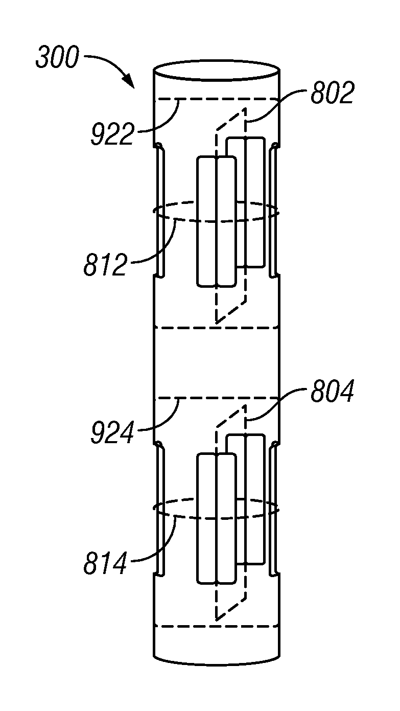 Multi-component resistivity logging tool with multiple antennas using common antenna grooves