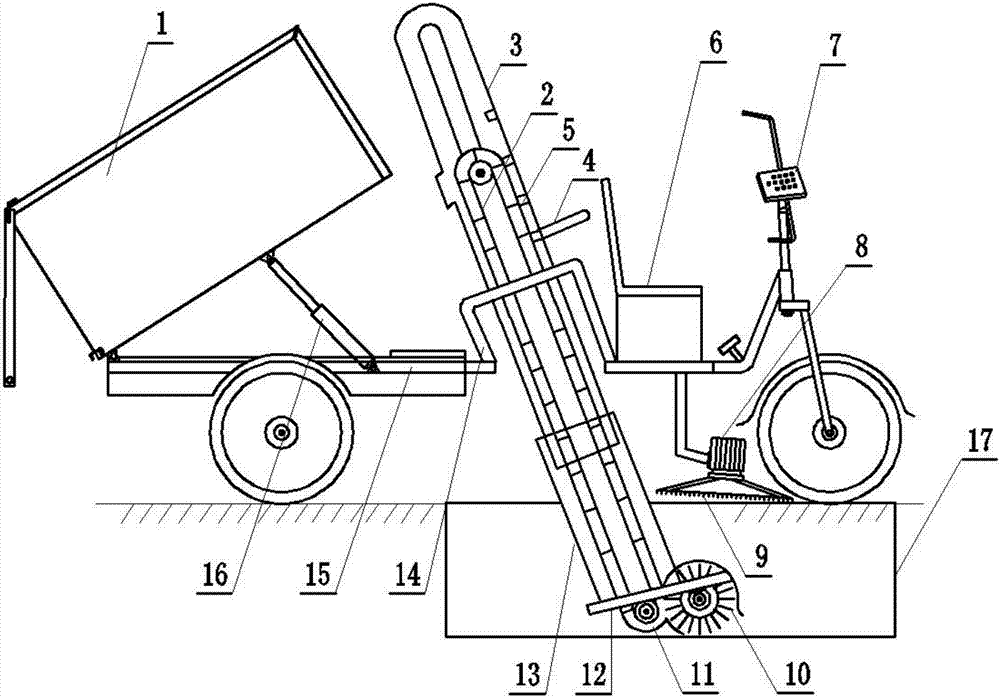 Livestock manure sweeper truck