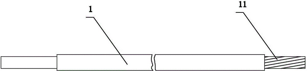 Tension end machining method for car parking and braking cables