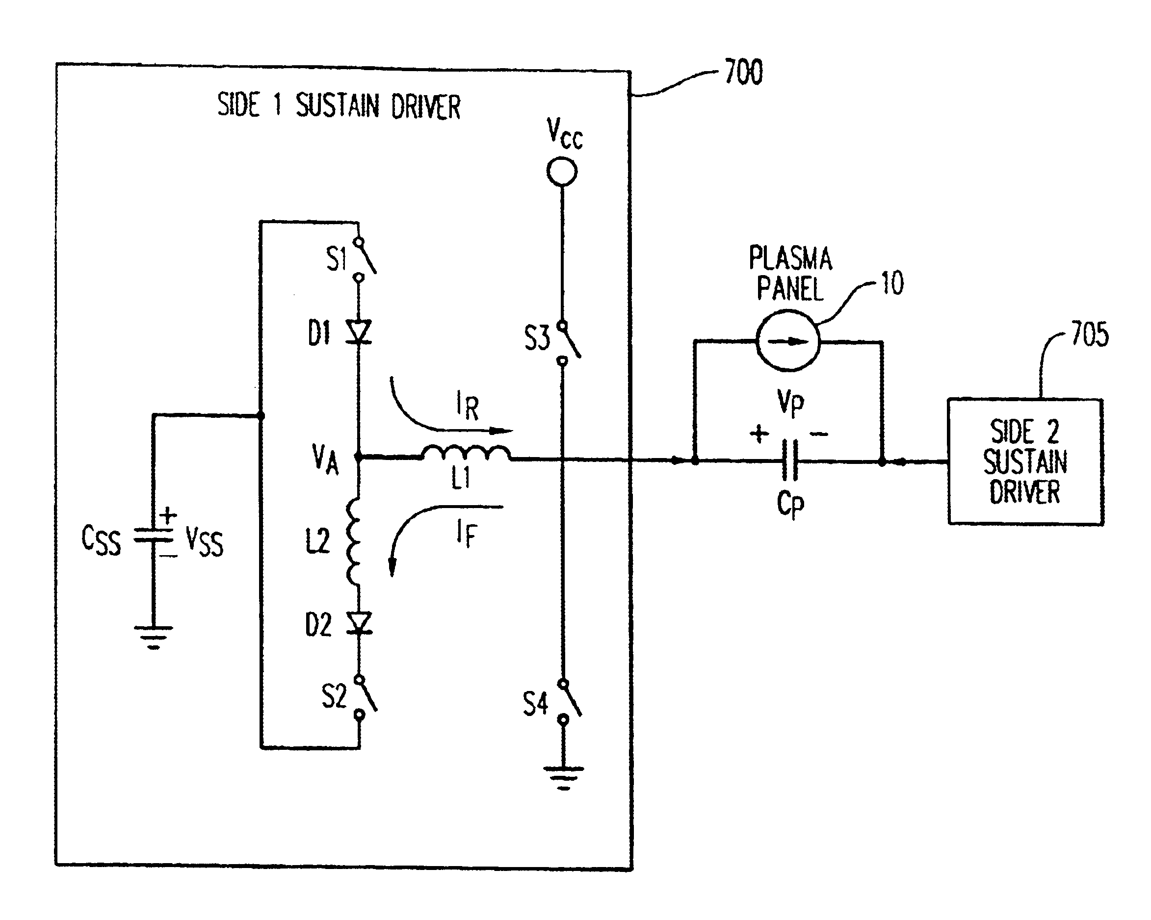 Energy recovery circuit for driving a capacitive load