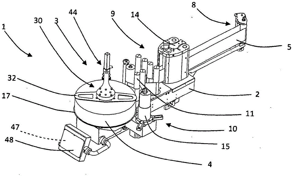 Device for feeding self-adhesive or "pressure sensitive" labels to a labelling machine