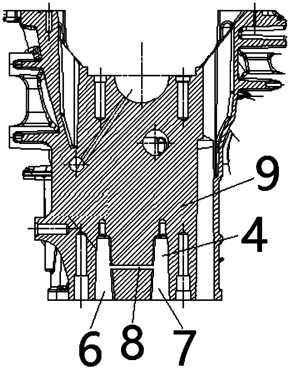 Casting sand core for engine cylinder and method for casting cylinder using said casting sand core