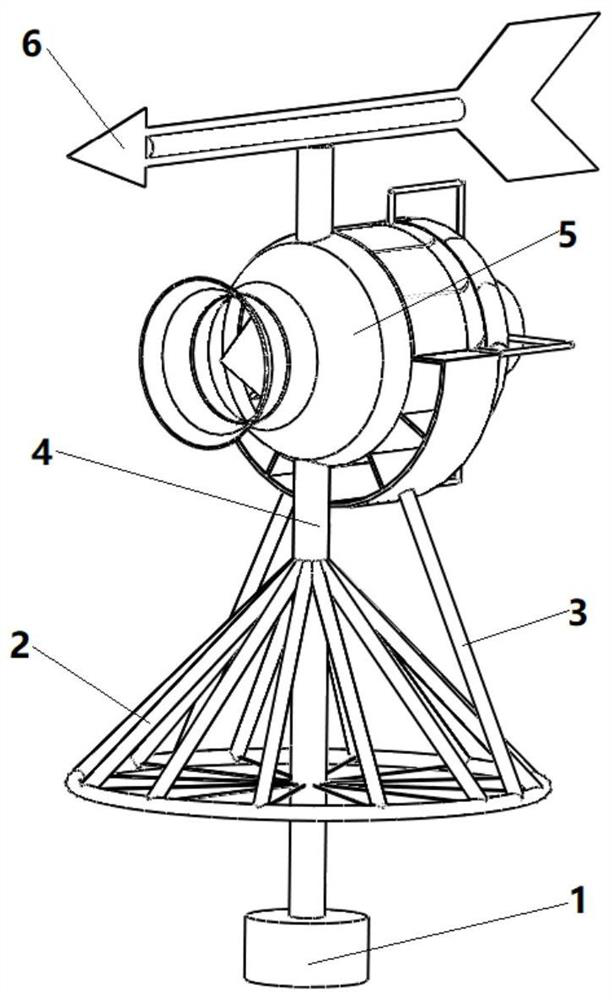 Solar energy and wind power impulse turbine power generation all-in-one machine