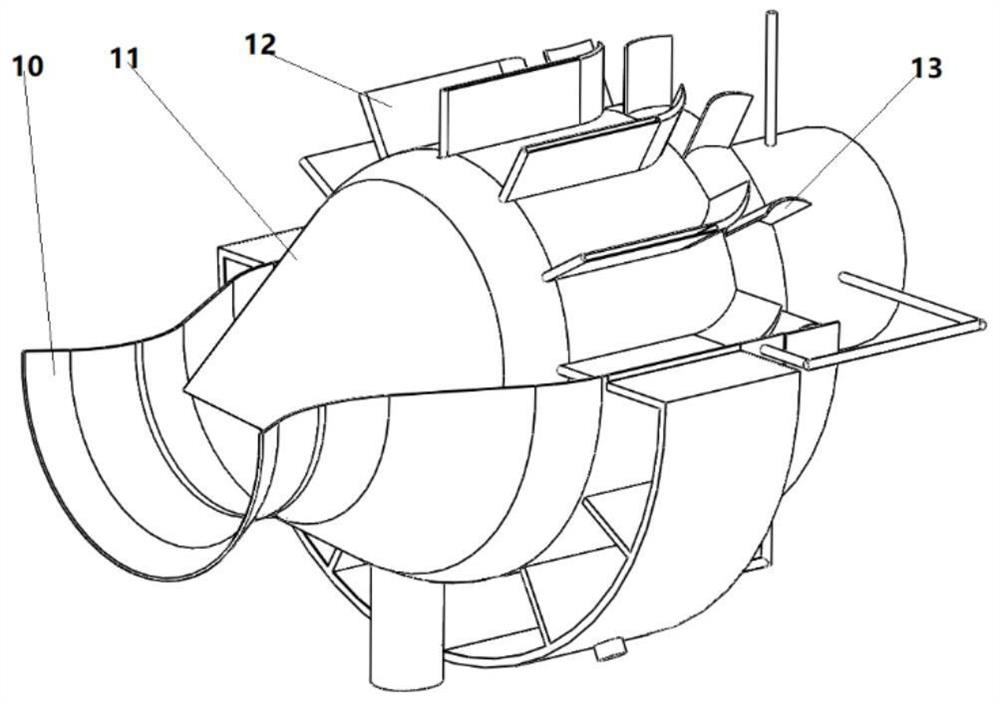 Solar energy and wind power impulse turbine power generation all-in-one machine