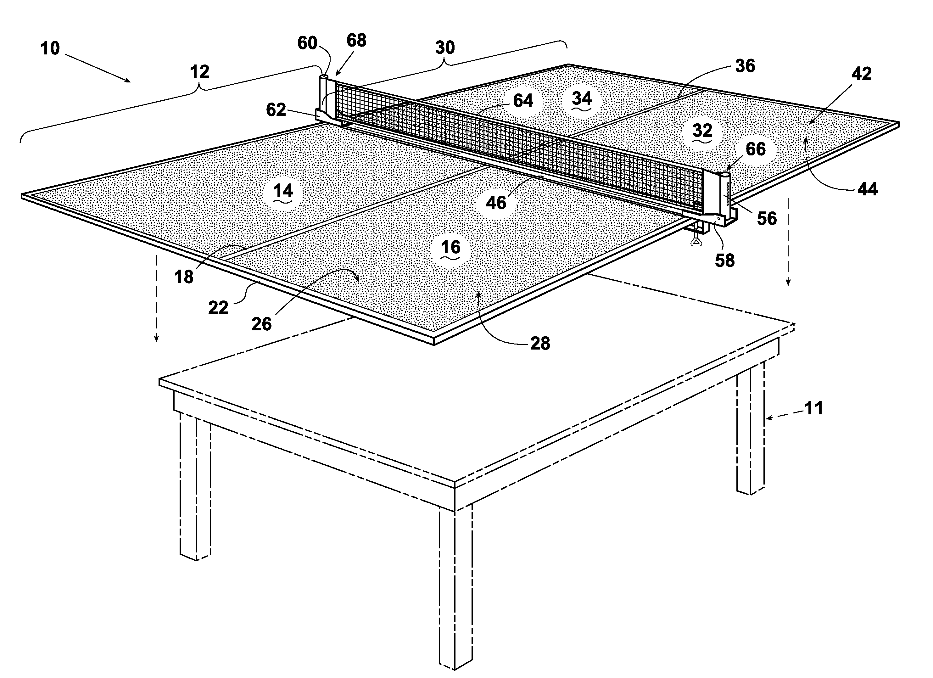 Table tennis table top