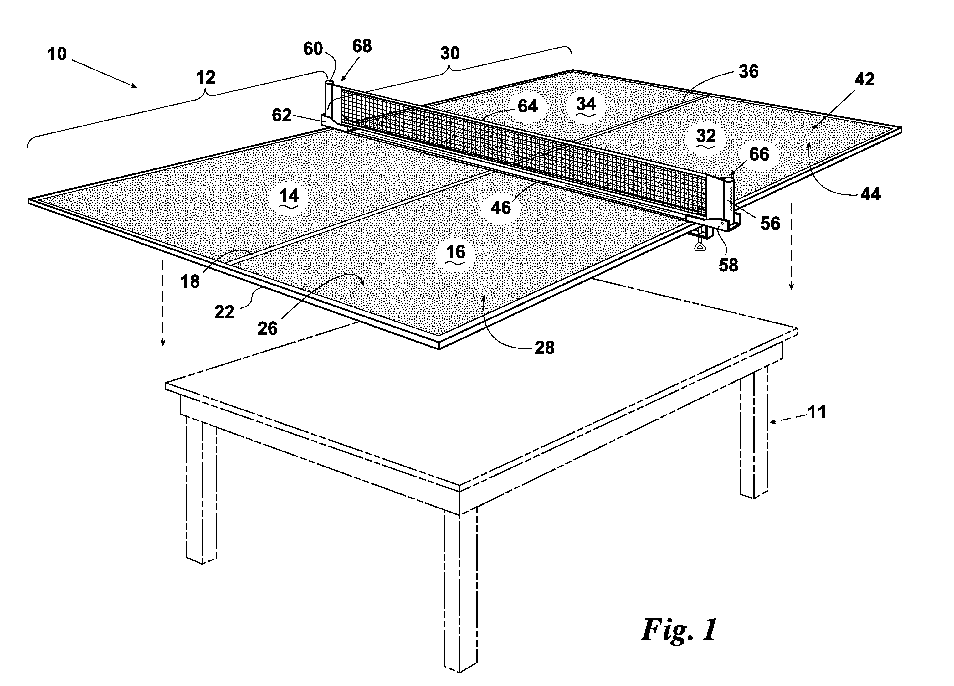 Table tennis table top