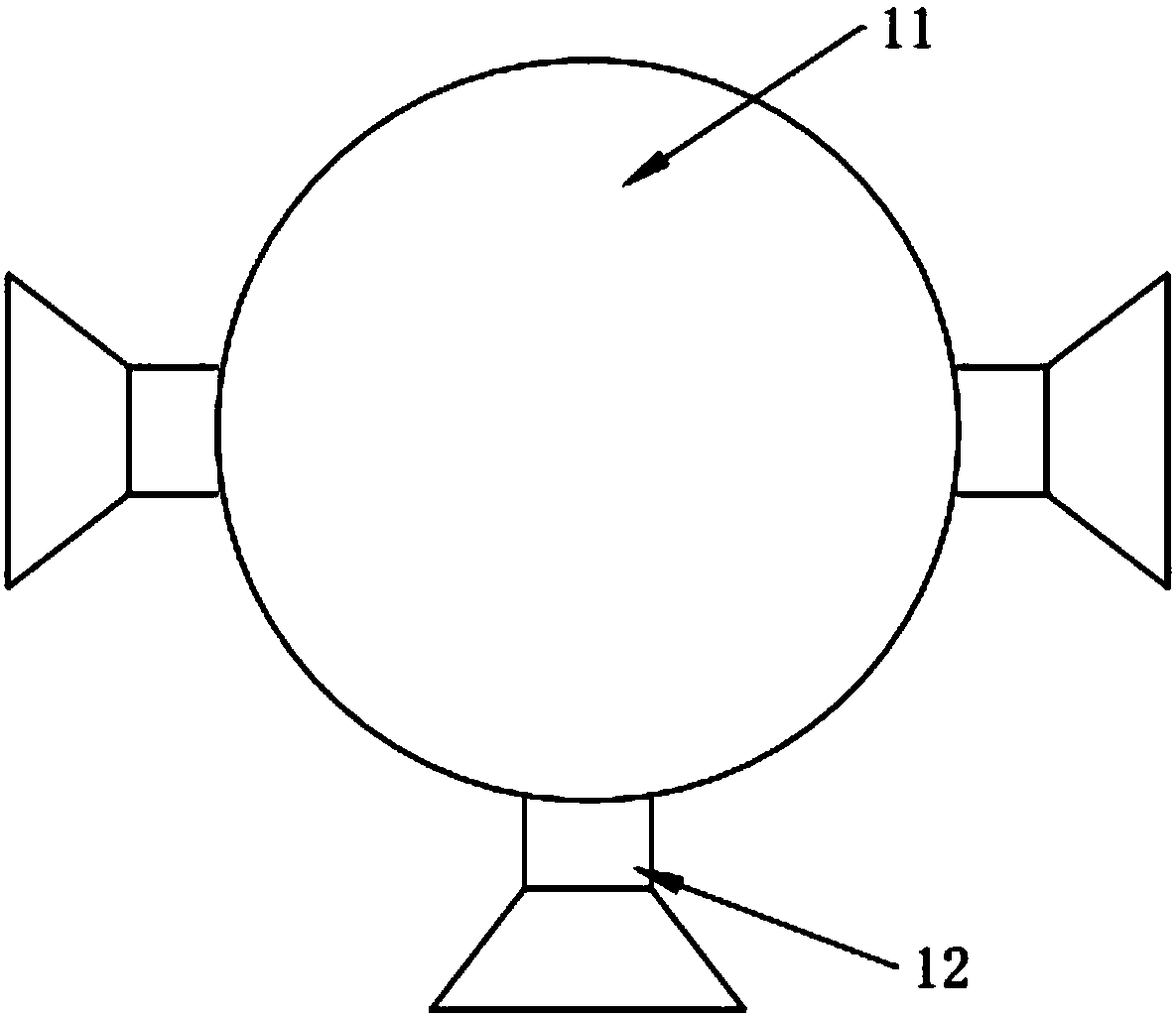 Hospital department exhaust treatment device and method