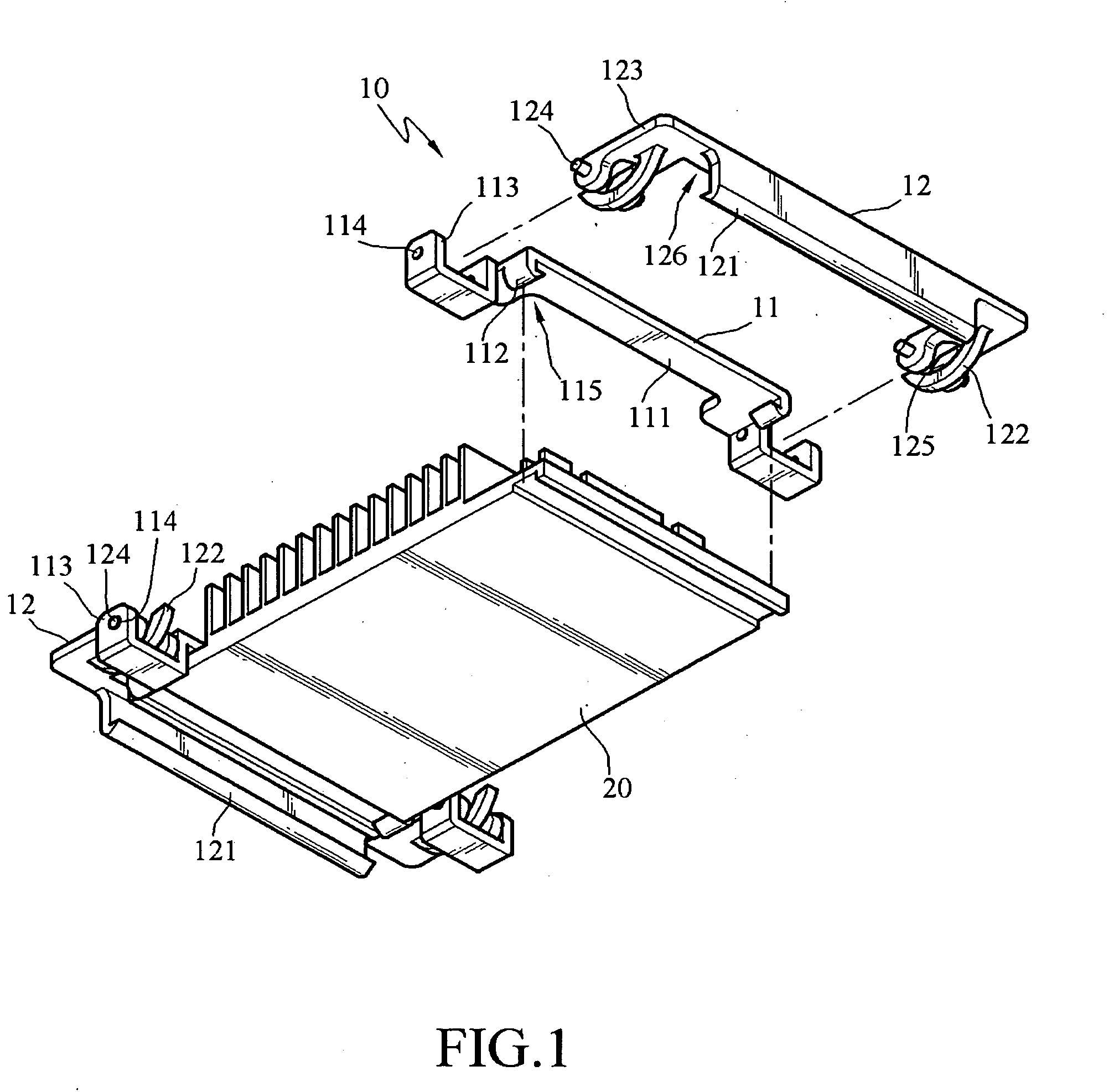 Heat sink retaining device