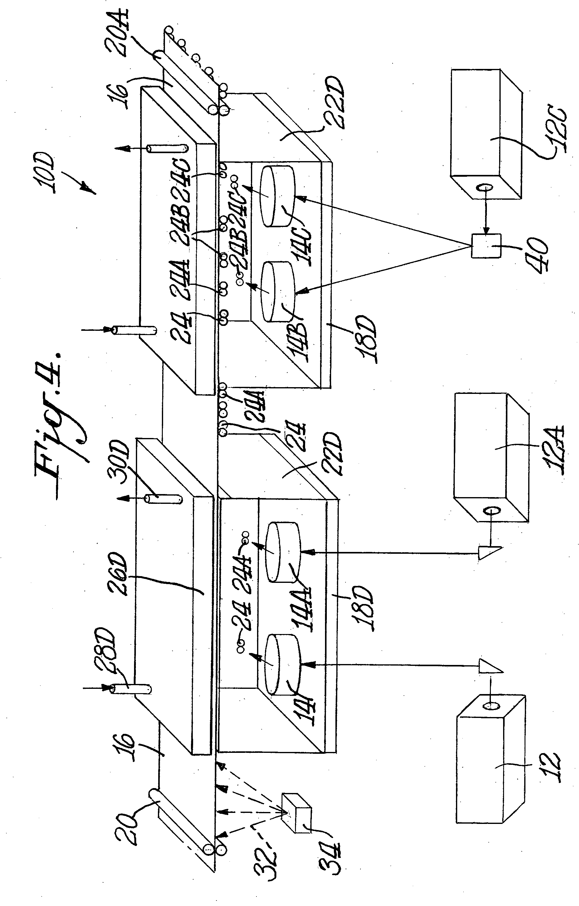 Continuous process for surface modification of filter materials