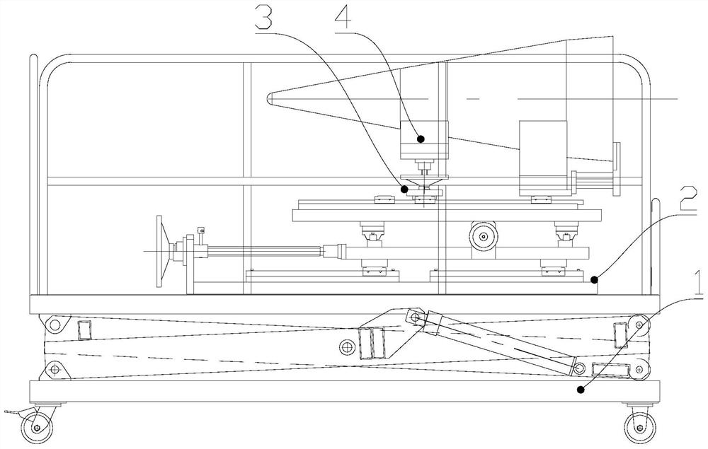 Large missile-borne radar radome erecting platform