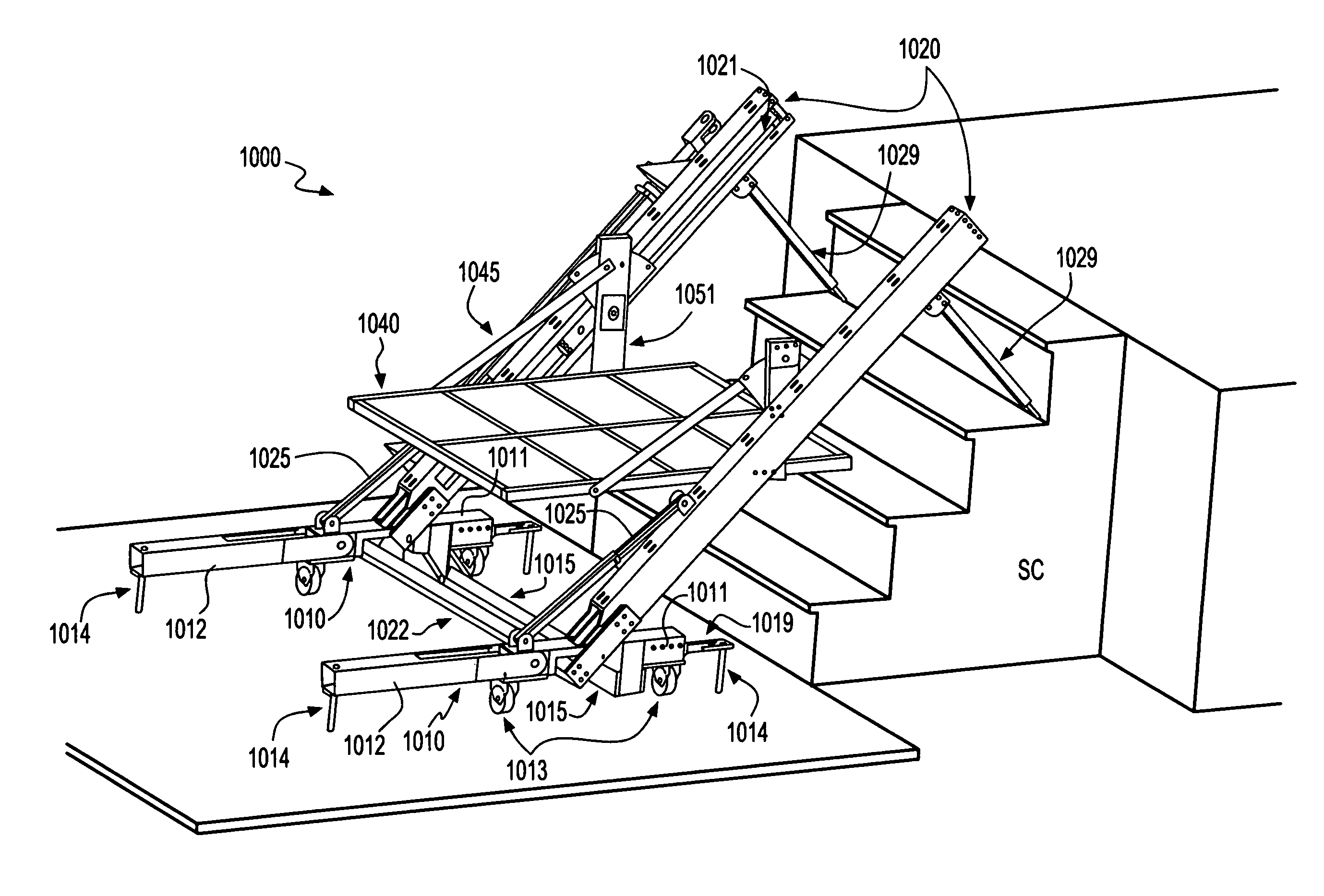 Portable wheelchair lift