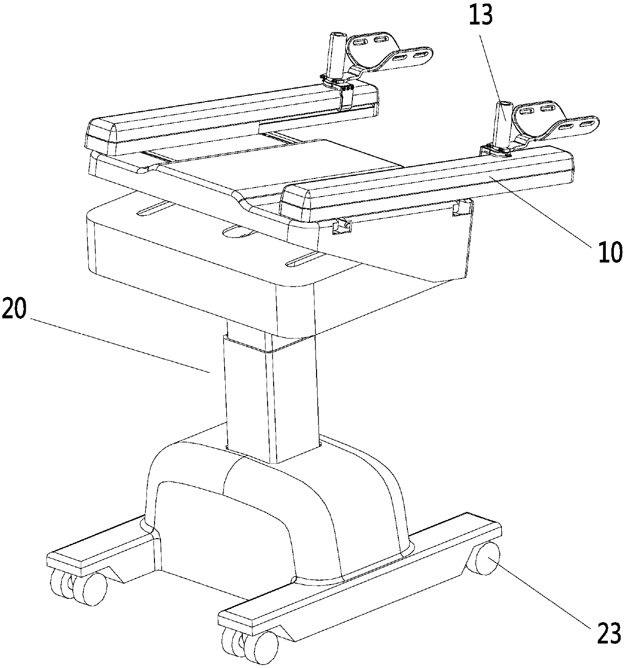 Upper limb coordinating rehabilitation training device