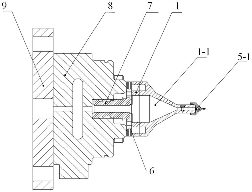 Vacuum adsorption clamp and adsorption method for clamping thin-wall spherical shell type micro component