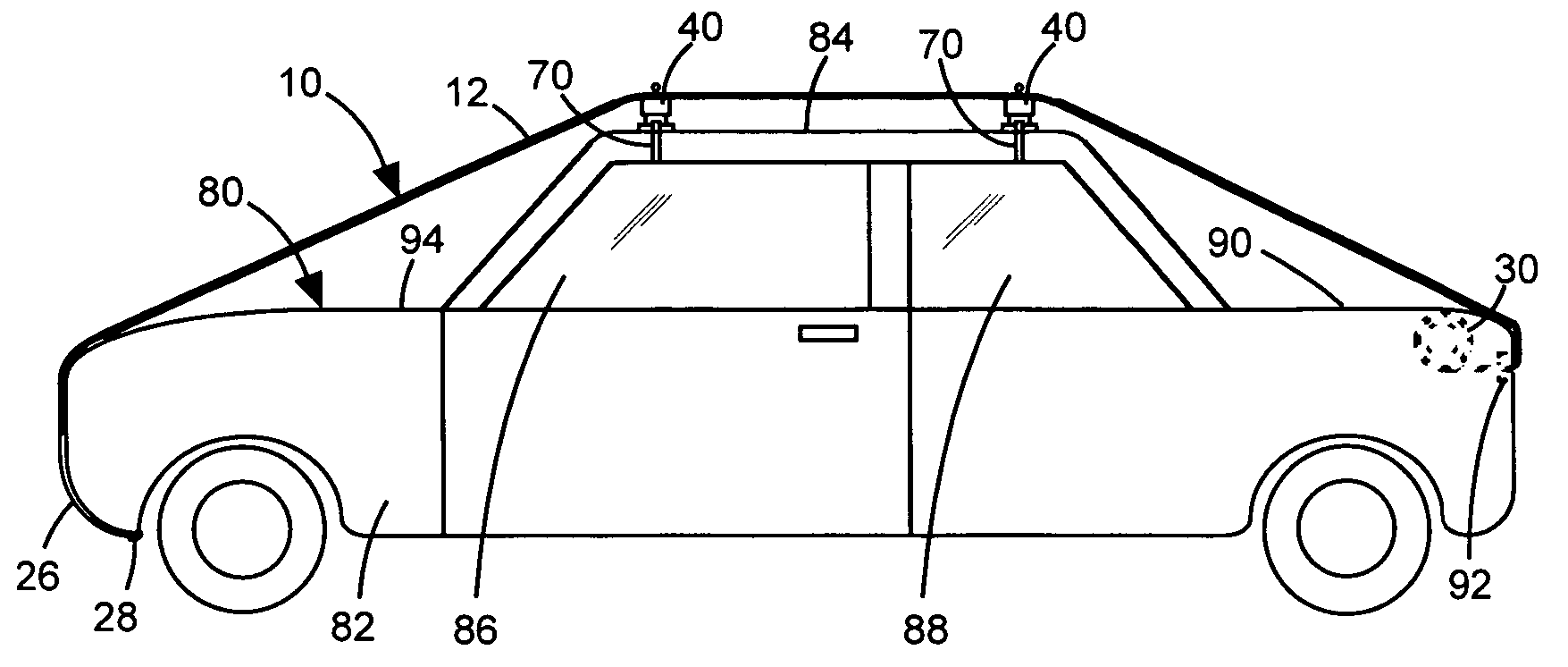 Sun shade apparatus for a vehicle