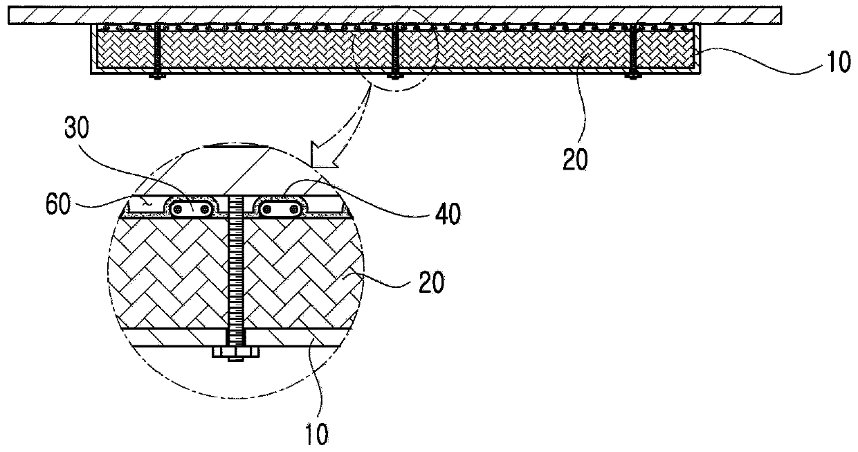 Heating device for use below ship decks