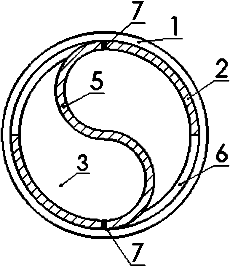 Pile-forming device and method for vortex pressing extruding and expanding concrete layering expanding pile