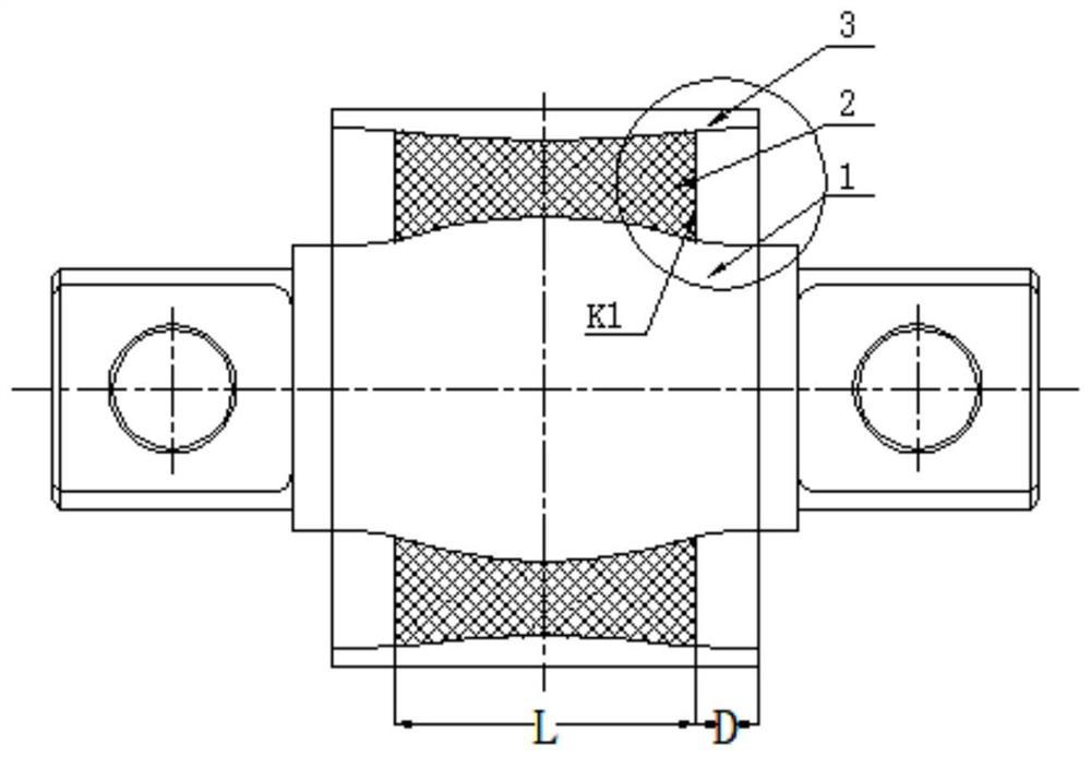 Design method for rubber free molded surface of node type product