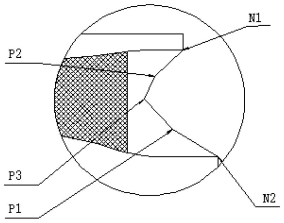 Design method for rubber free molded surface of node type product