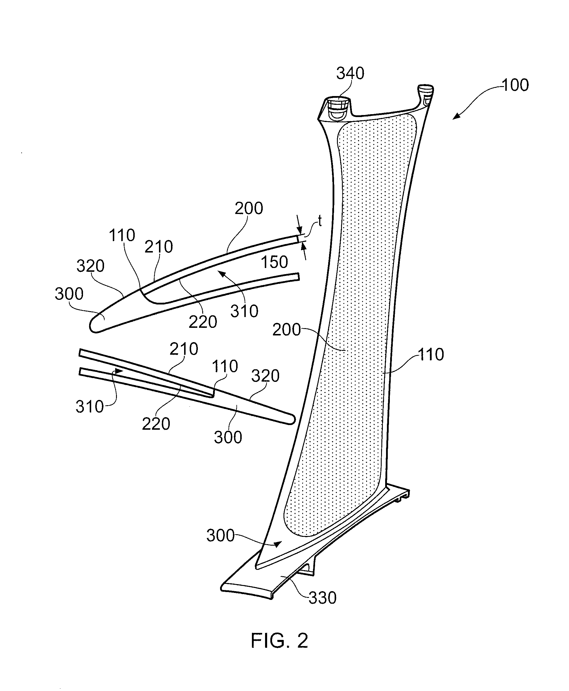 Manufacture of hollow aerofoil